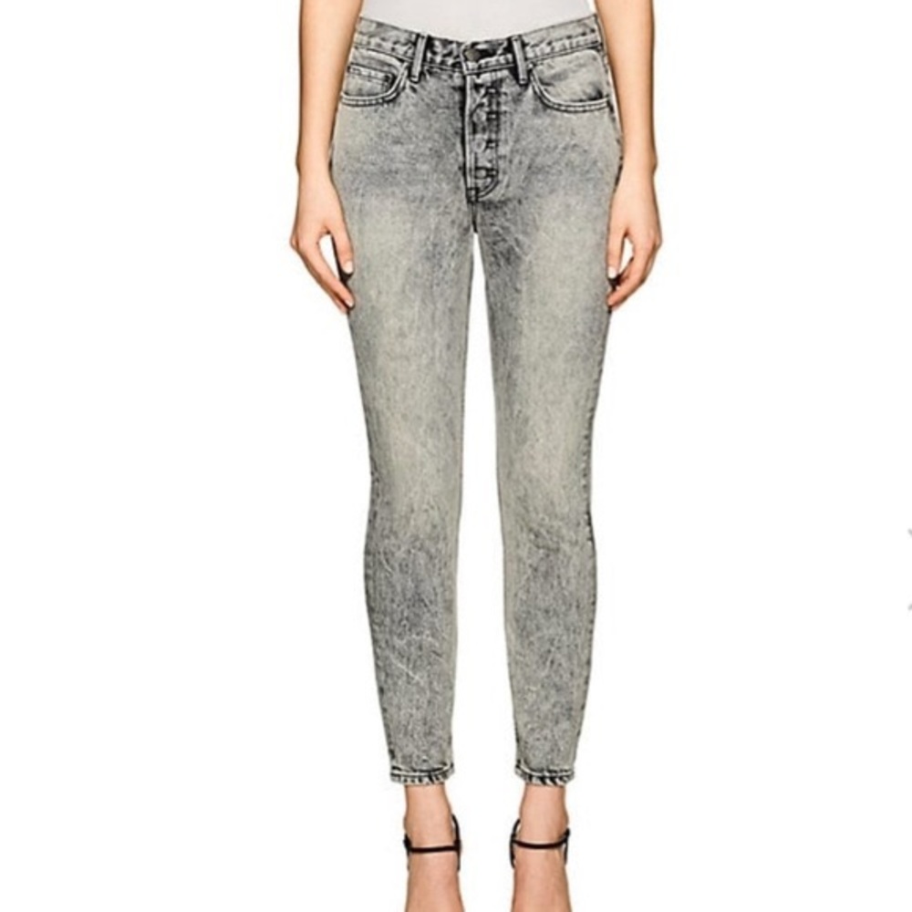 GRLFRND Denim Black Acid Wash Gray Jeans 26